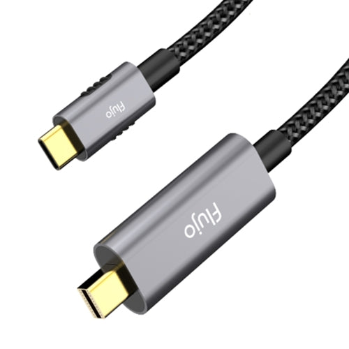 Fluxo X 31 USB C to Mini DisplayPort Cable 6.6ft (2m) 4K@60Hz Video Adapter - High-Speed Data Transfer & Charging - Space Gray - for MacBook Pro, Dell XPS, Surface Pro & More