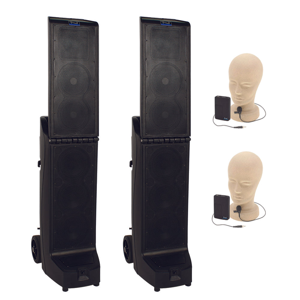 Anchor Audio Bigfoot XU2-R Portable PA Speaker System with 2 Wireless Microphones - Perfect for Outdoor Events, Live Performances & Public Speaking