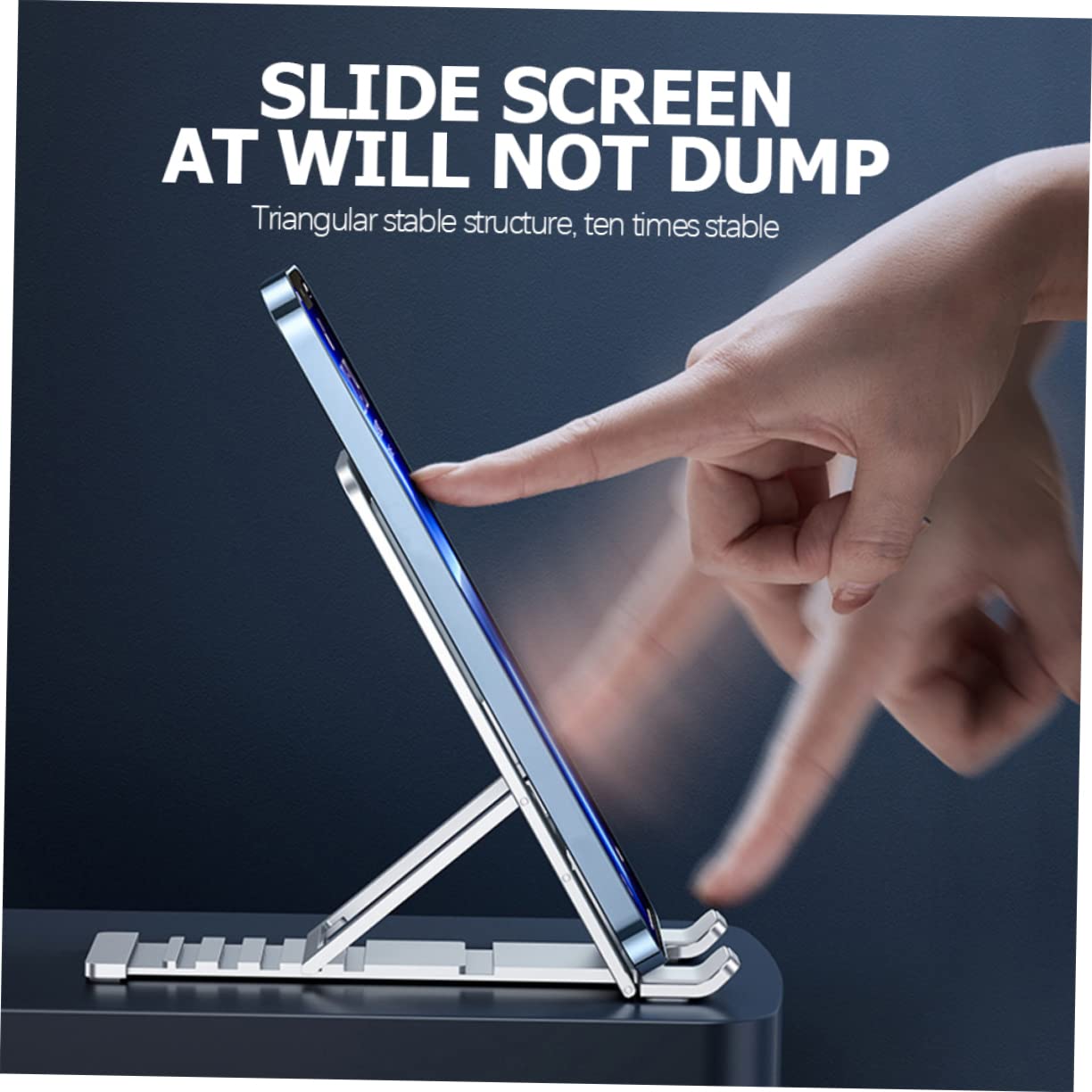 Flexible Aluminum Alloy Phone & Tablet Stand - Adjustable Folding Desk Holder for iPhone, Samsung, iPad - Perfect for Work, Study, and Video Calls