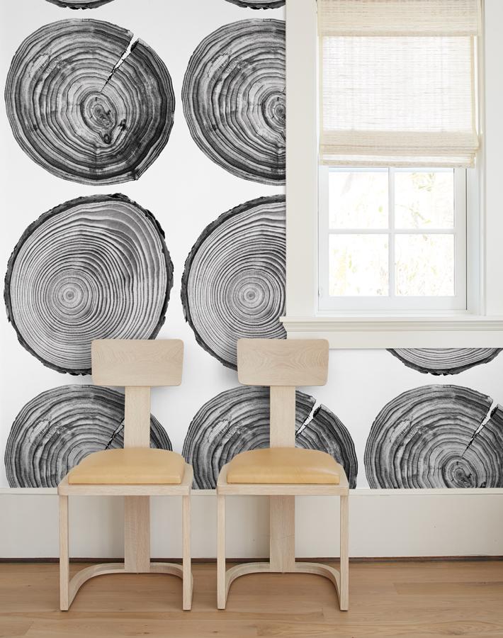 Nathan Turner Deux Bois Wallpaper in Onyx - Premium Peel and Stick Wallpaper for Living Room, Bedroom, and Home Office Decor