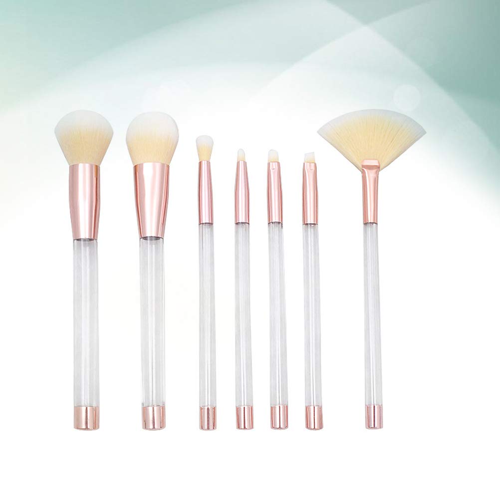 7-Piece Kabuki Brush Set - Concealer Brush, Powder Brush, Eyeshadow Brush, Fan Brush & More for Flawless Makeup Application - Perfect for Contouring, Blending & Professional Makeup Kits