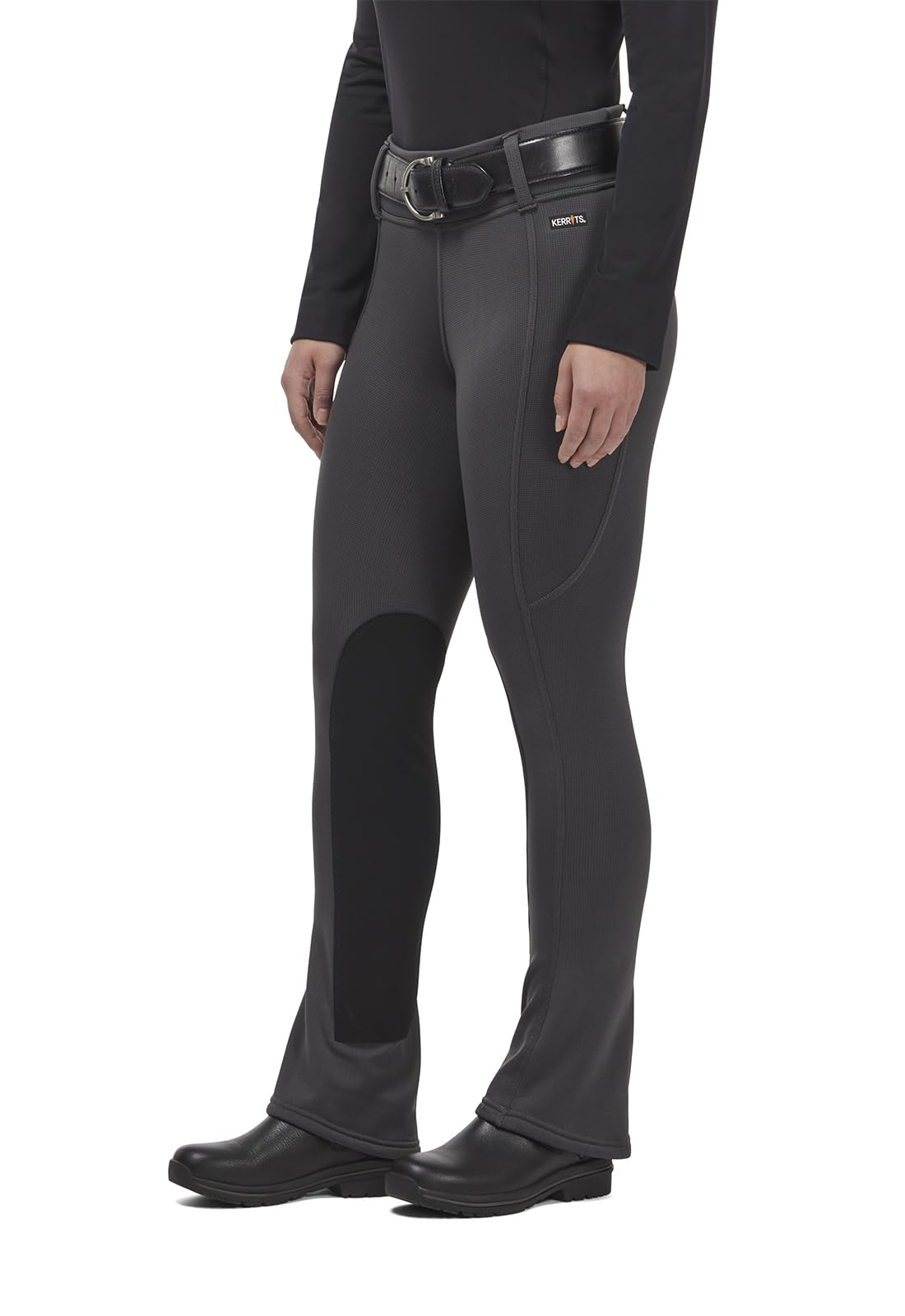 Kerrits Women's Sit Tight Wind Pro Bootcut Winter Equestrian Riding Tights - Tall Size, Warm Polartec Fabric with Phone Pocket - Perfect for Cold Weather Horseback Riding & Stable Work
