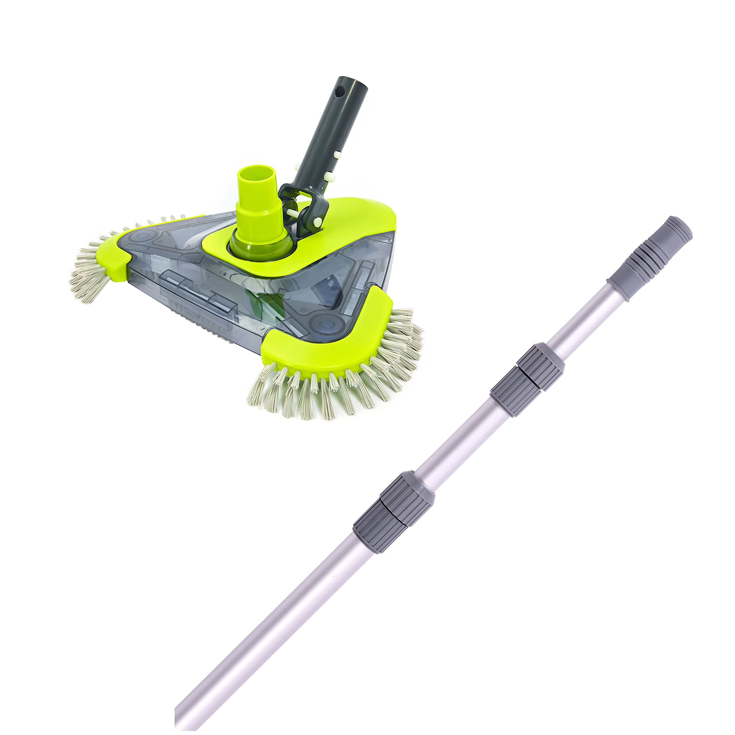Sepetrel Professional Pool Vacuum Head with 12FT Telescopic Pole - Heavy Duty Swimming Pool Cleaner for In-Ground & Above Ground Pools - Perfect for Leaf Debris Removal and Pool Maintenance
