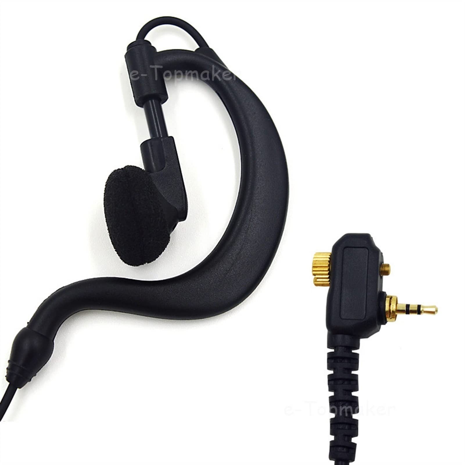 BMINO Police Receiver PTT Headset Microphone - Two-Way Radio Walkie Talkie Headset Compatible with Motorola - Ideal for Security, Construction & Emergency Communication