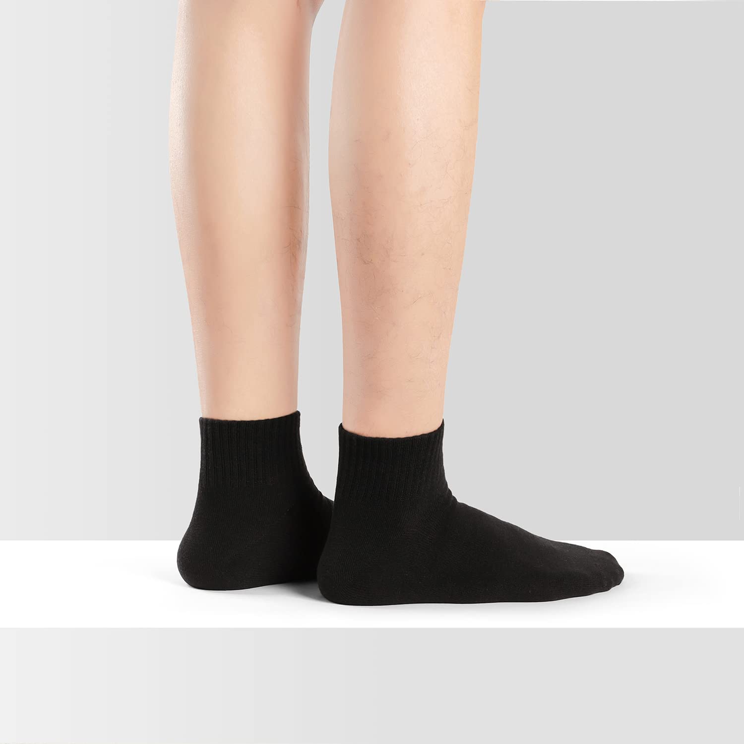Mottee & Zconia Retro Style Cotton Crew Socks for Women & Men - Breathable Quarter Athletic Socks for Running, Gym, Workout & Casual Wear