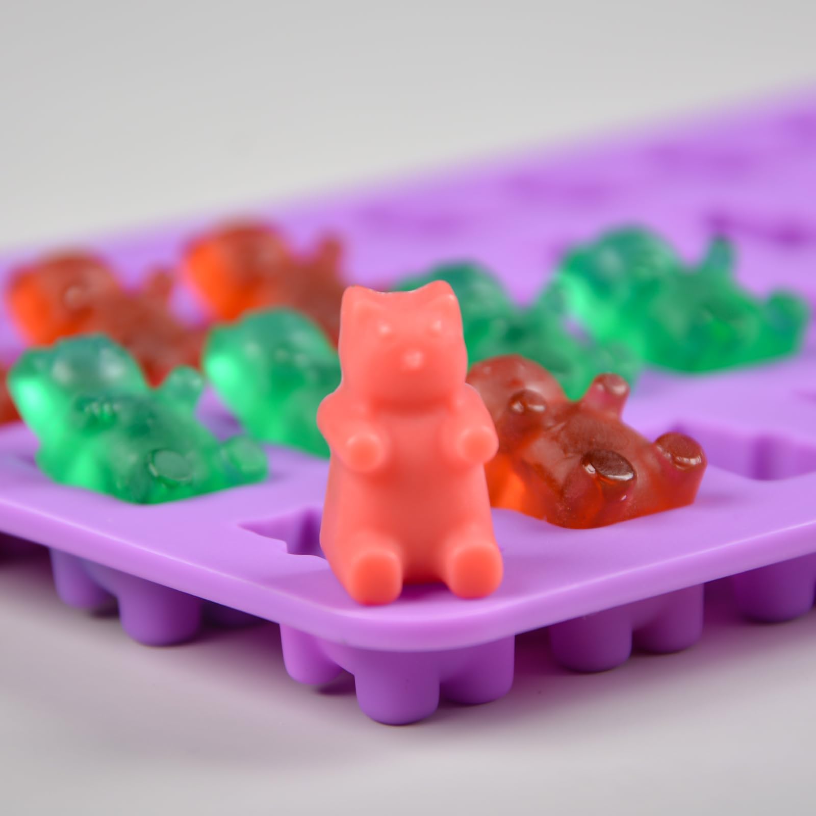 Premium Silicone Gummy Bear Molds (2ml) - Food Grade Candy Making Kit with 2 Droppers for DIY Gummies, Jello, Chocolate & Homemade Treats - Perfect for Birthday Parties, Baking Decorations & Kids Snacks