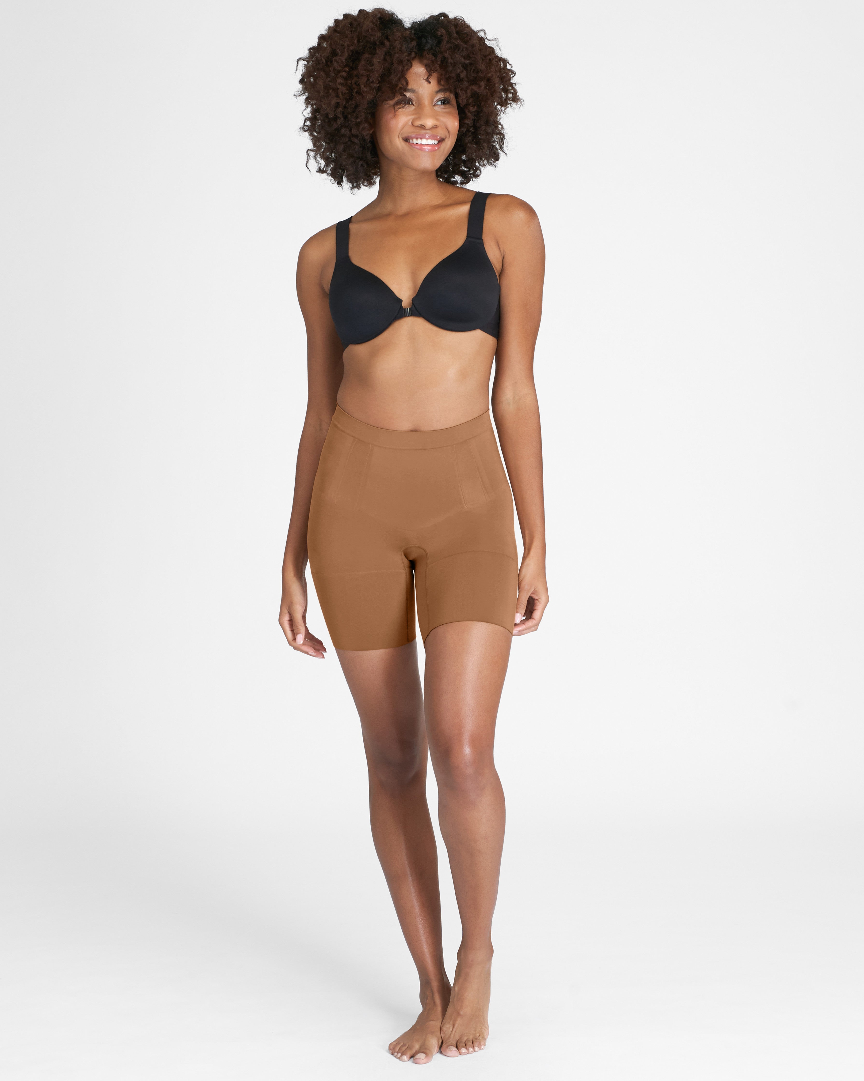 SPANX Sculpt OnCore Mid Thigh Shorts - High Waist Shaping Shorts for Women | Tummy Control & Thigh Slimming | Perfect for Workout, Yoga & Everyday Wear