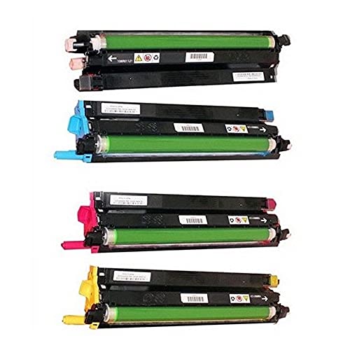 Compatible Replacement Drum Unit Combo Pack (BK/C/M/Y) for Dell C2660DN C2665DNF C3760DN C3765DNF S3840 S3845 - 55,000 Page Yield (331-8434BCMY) - Perfect for Office Printing & High-Volume Document Production