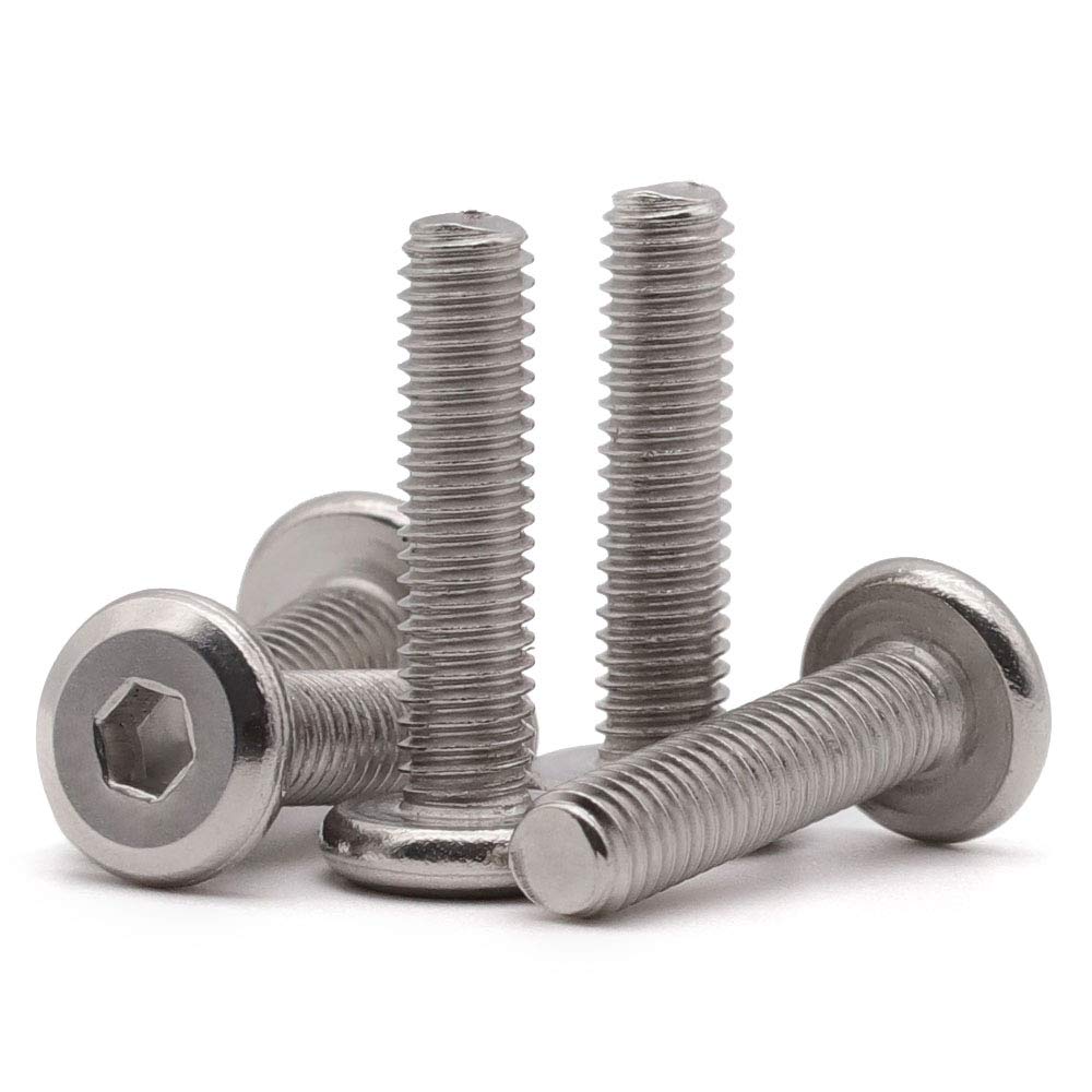 1/4-20 x 1 Inch (30 PCS) 304 Stainless Steel 18-8 Flat Head Socket Cap Screws - Full Thread Binding Bolts for Furniture Assembly, DIY Projects & Metal Connections