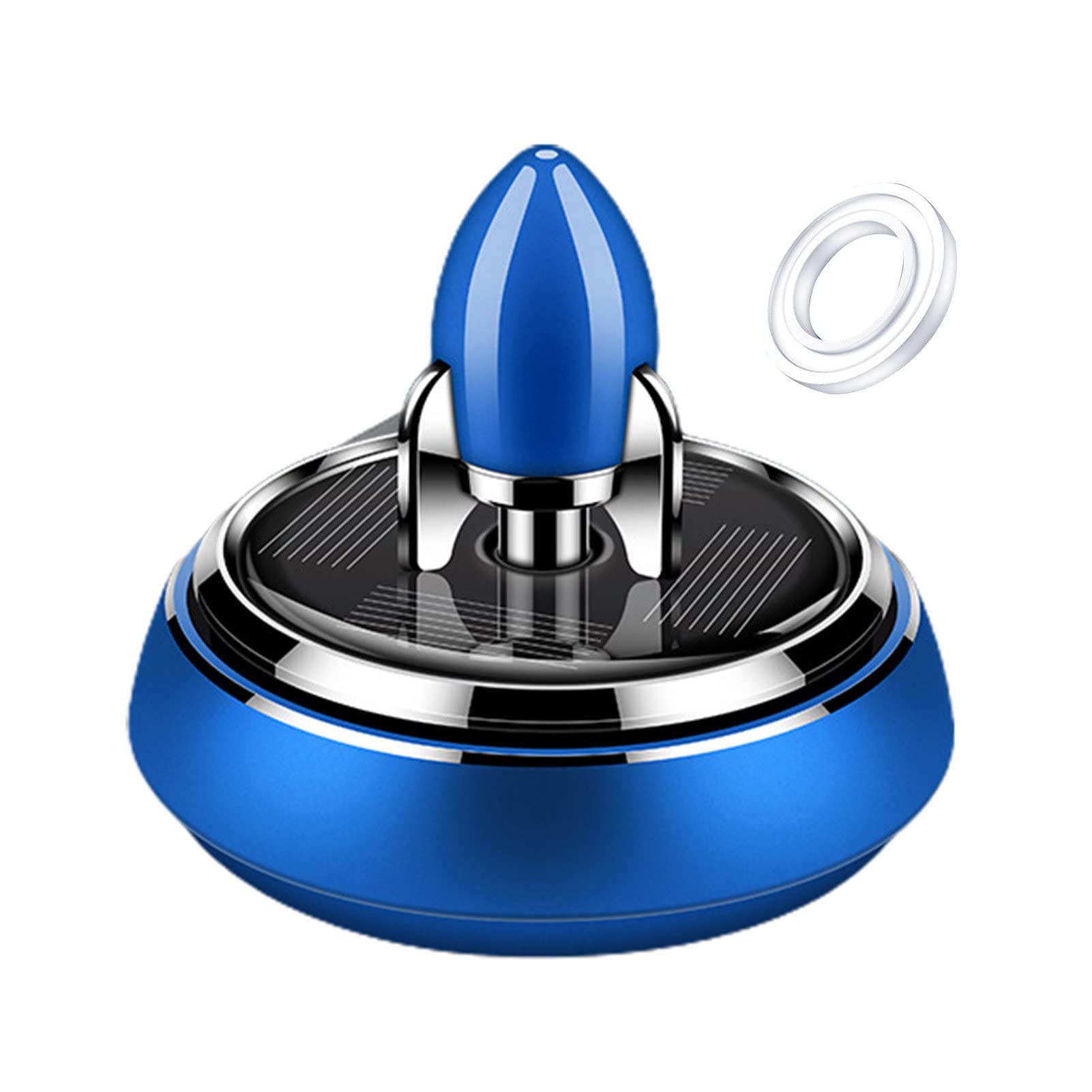 Heakiya Solar-Powered Car Aromatherapy Diffuser - Blue Auto Air Freshener for Odor Elimination & Air Conditioning Vent Perfume | Perfect for Road Trips, Office Commutes & Long Drives