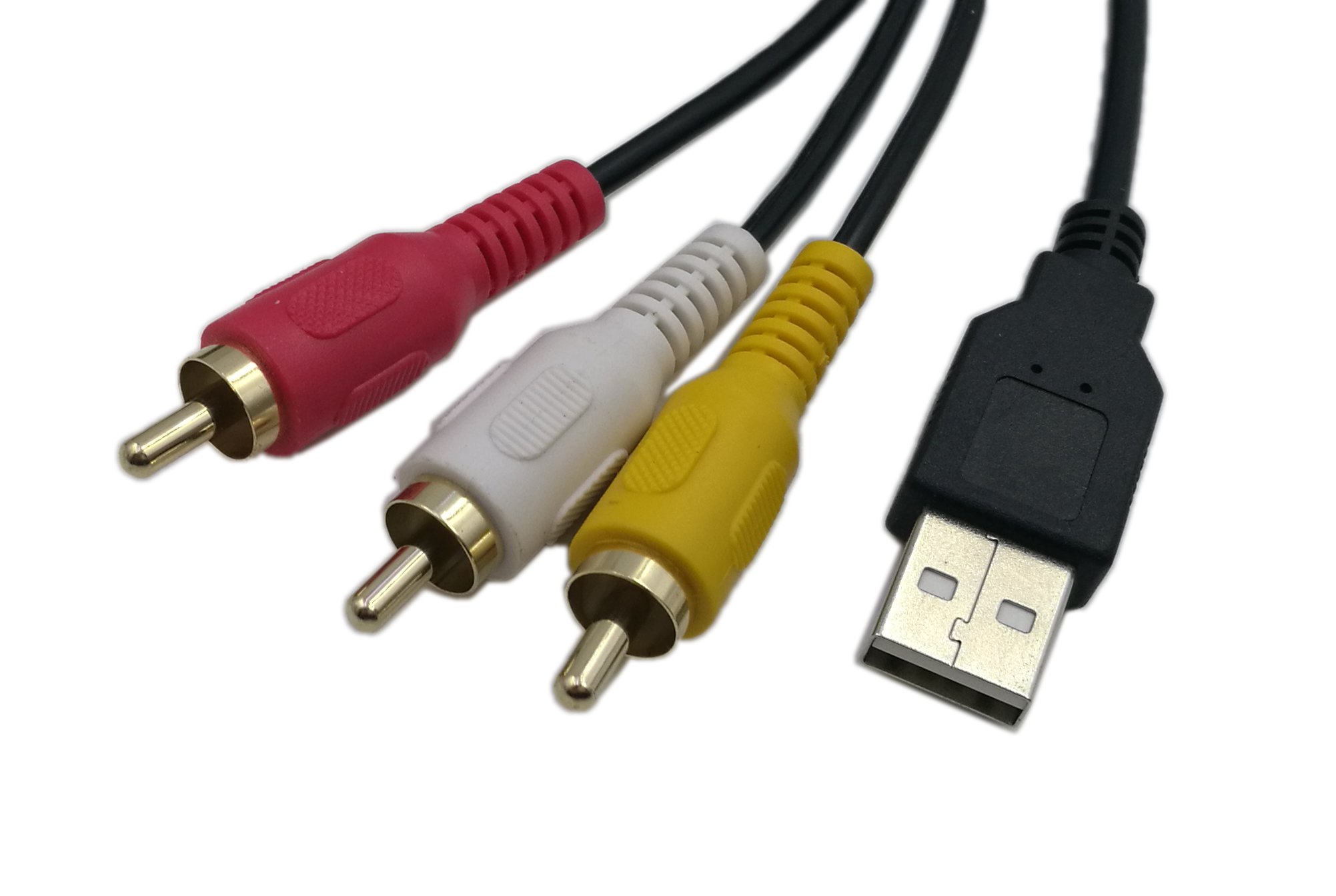 ZDYCGTime 3.5mm AUX & USB Panel Flush Mount Cable - USB & 3.5mm Audio Female to USB & 3 RCA Female Extension - Dash Mount, Car Audio, Marine, Motorcycle Installation (1M/3.3ft) - Perfect for Car Stereo, Boat Sound System & Motorcycle Audio Upgrades