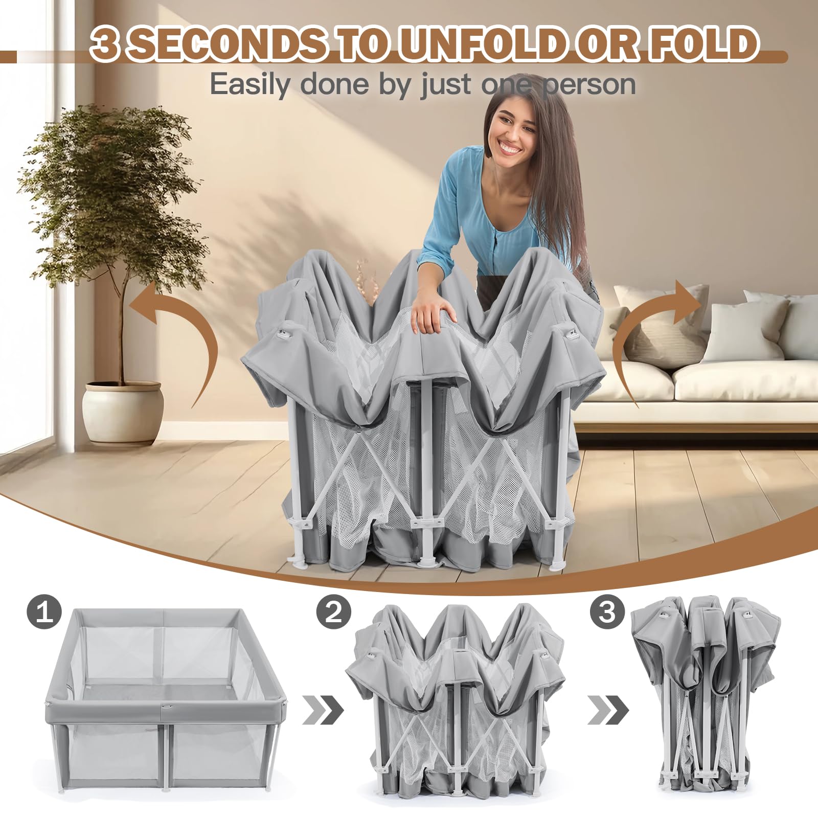 Foldable Baby Playpen 50