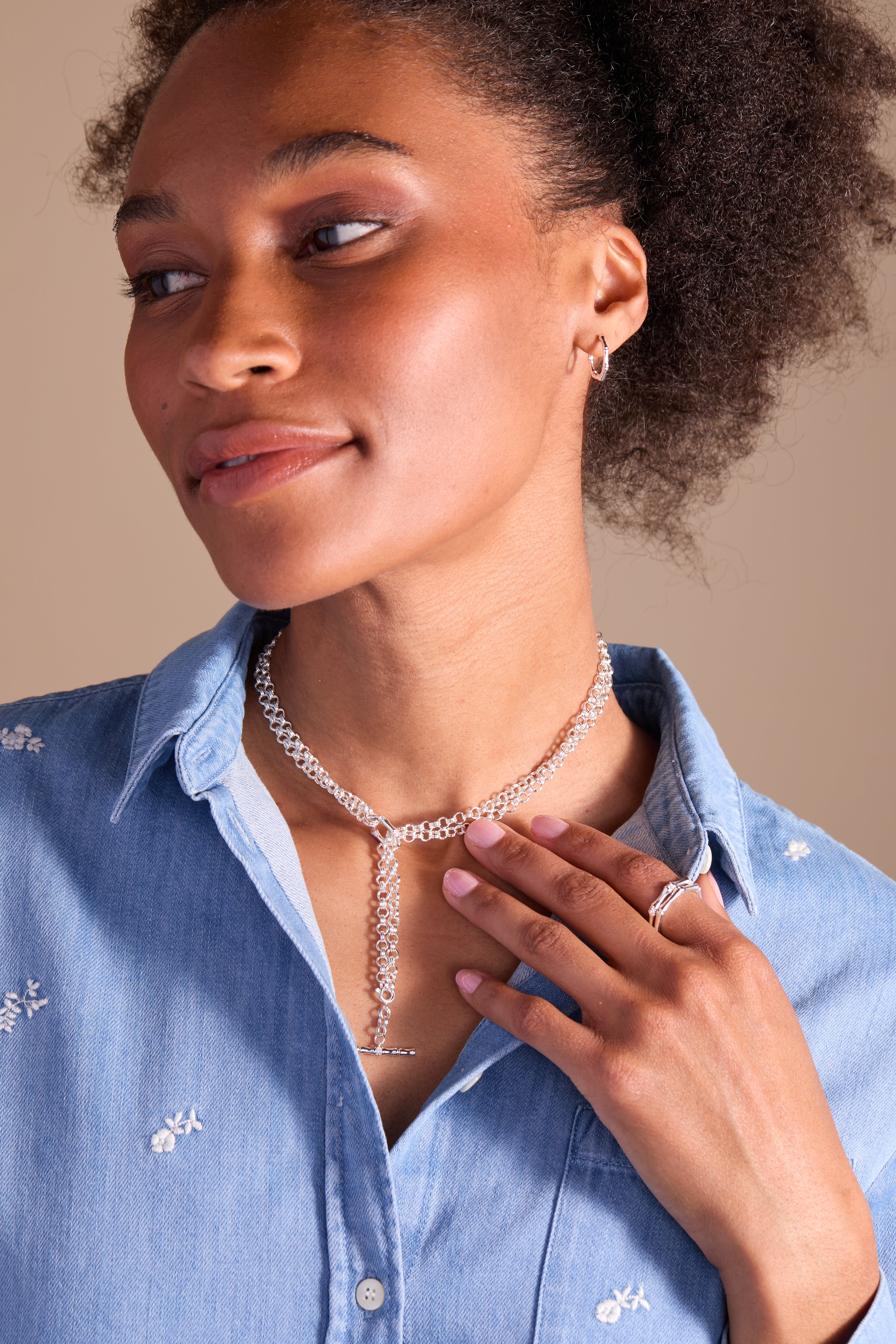 Elegant Bamboo Trio Ring Set for Women - Dainty Stackable Rings - Perfect for Everyday Wear, Gift Giving & Boho Jewelry Lovers