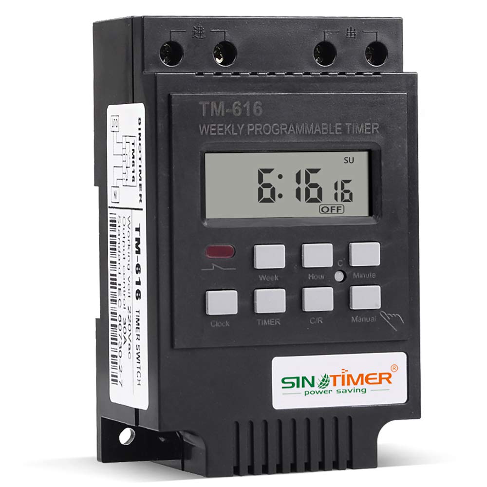 Programmable Digital Timer Switch - 110V Weekly 24/7 Timer with Relay Control for Home Automation | Perfect for Lights, Appliances & Irrigation Systems
