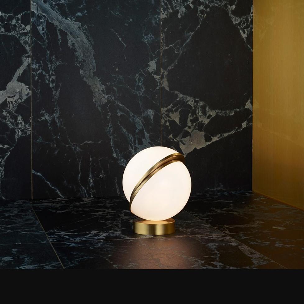 Modern Crescent Table Lamp - Adjustable LED Bedside Night Light for Bedroom, Living Room & Office - Warm White & Cool White Light Modes