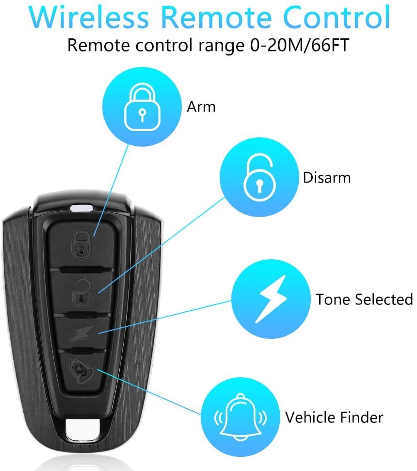 ONVIAN Wireless Remote Control for Smart Bike Tail Light - Anti-Theft Motorcycle Alarm System (Remote Only) | Perfect for Cycling Safety & Night Riding Protection
