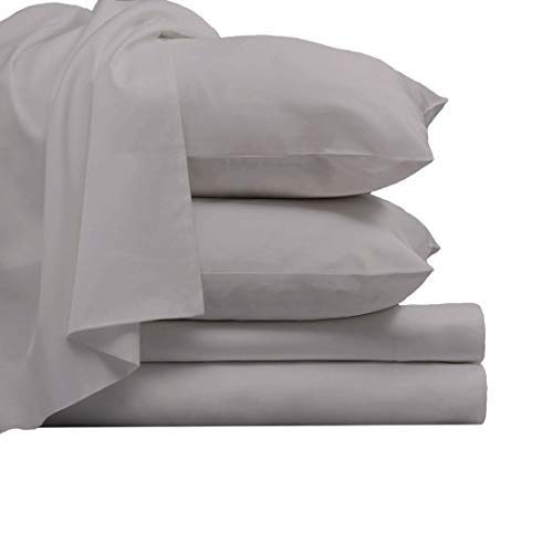 800 Thread Count 100% Long Staple Cotton Queen Sheet Set - Luxury Sateen Bedding in Lilac Grey | Hotel Quality Deep Pocket Sheets (Fits 15