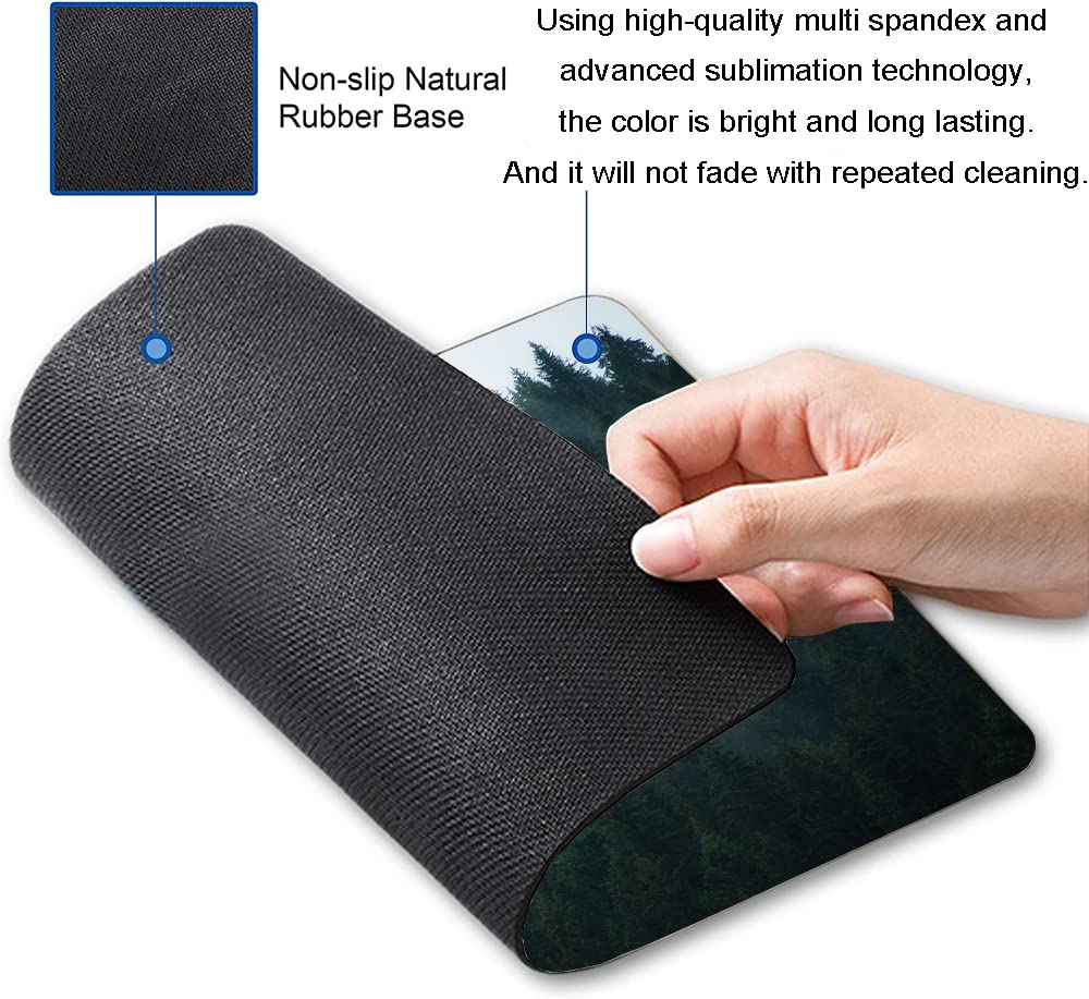 Premium Forest Design Mouse Pad - Non-Slip Waterproof Rubber Base for Office & Gaming | Custom Rectangle Mousepad for Computer, Laptop, PC | Perfect Desk Accessory for Work, Home & Gaming Setup