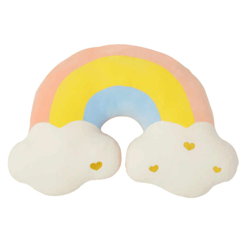 Soft Rainbow Plush Pillow - Cute & Comfortable Hugging Pillow for Kids & Adults - Perfect for Bedroom Decor, Gifts, and Cozy Nap Time