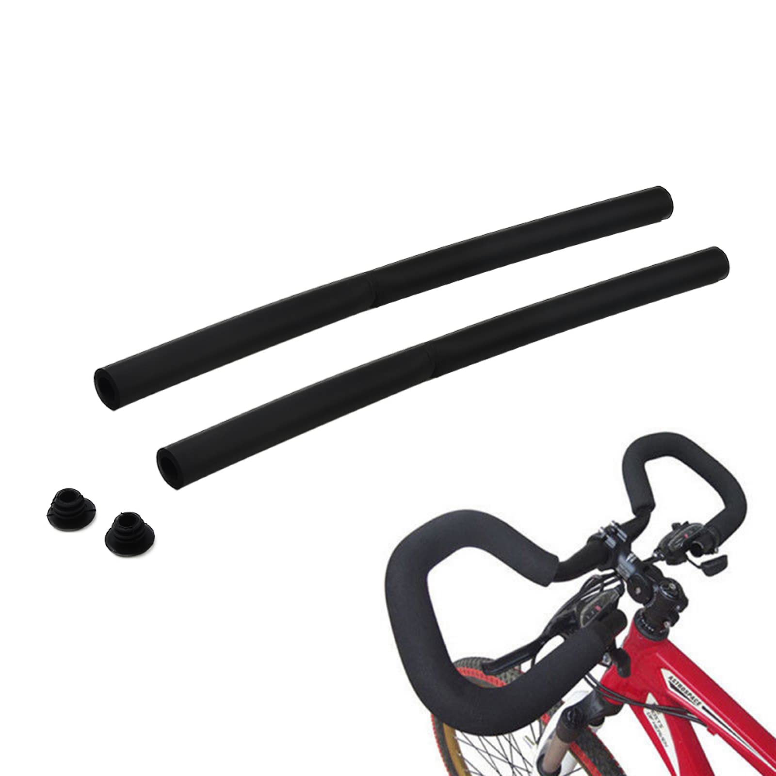 TATTCHINE Bike Handlebar Foam Grips - 22.2mm Inner Diameter, Soft Sponge Covers for Road Bikes, Mountain Bikes & Commuter Bicycles - Cuttable, Flexible Cycling Comfort for Long Rides & Racing