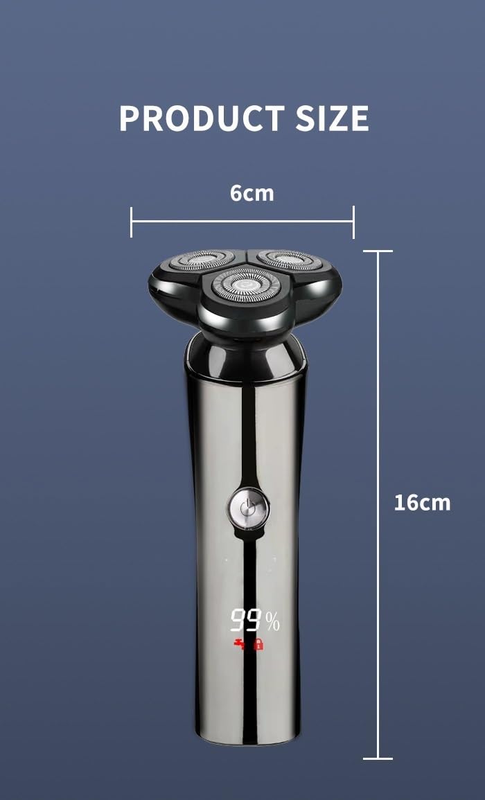 4D Waterproof Electric Head Shaver for Men - USB Rechargeable Bald Head Shaving Machine - Perfect for Travel, Gym & Home Grooming