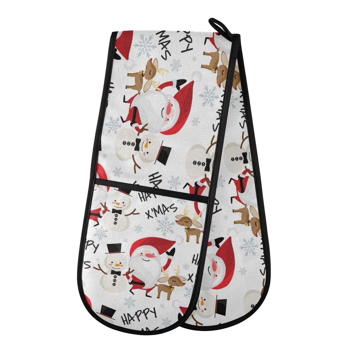 ZZXXB Heat Resistant Double Oven Mitts - Extra Long 7