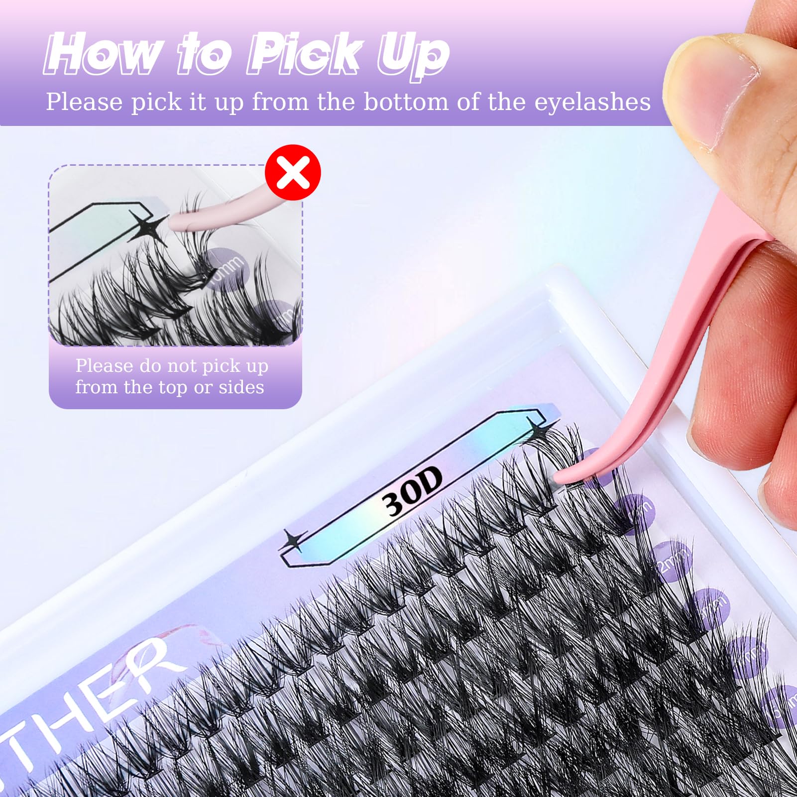 PITHER 280pcs DIY Eyelash Extension Kit - 30D & 40D Mix, 0.07mm Ultra Thin Band, 9-16mm Individual Lashes for Beginners - Perfect for Home Use, Salon Quality, Natural Look for Daily Wear & Special Occasions