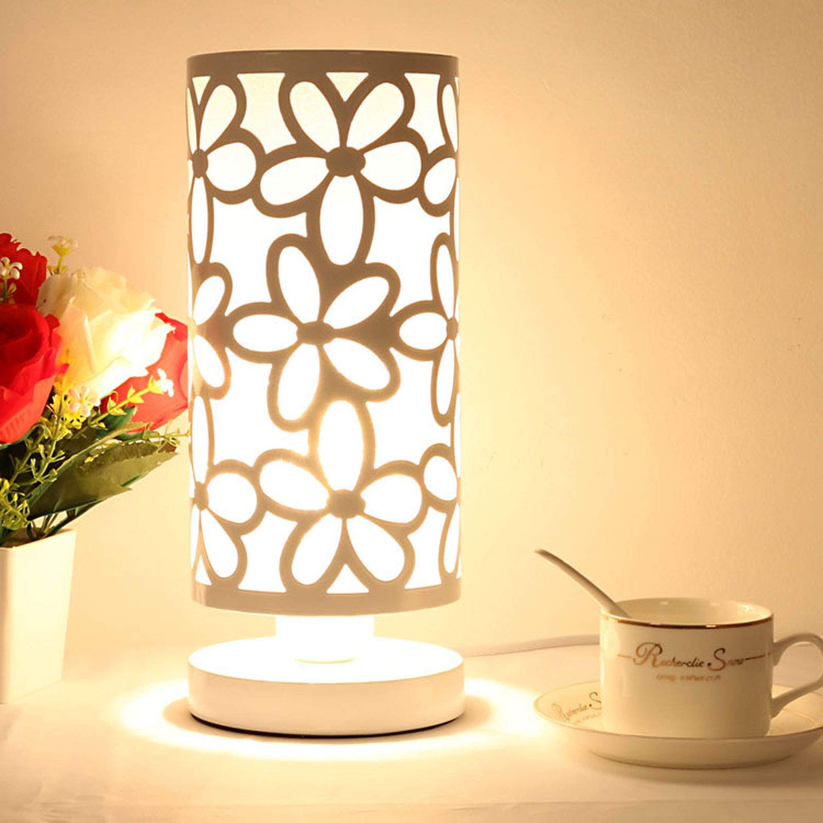 Modern Metal Table Lamp - Creative Warm LED Desk Light for Reading, Living Room, Bedroom & Nightstand | Stylish Home Office Lighting & Cozy Bedside Ambience