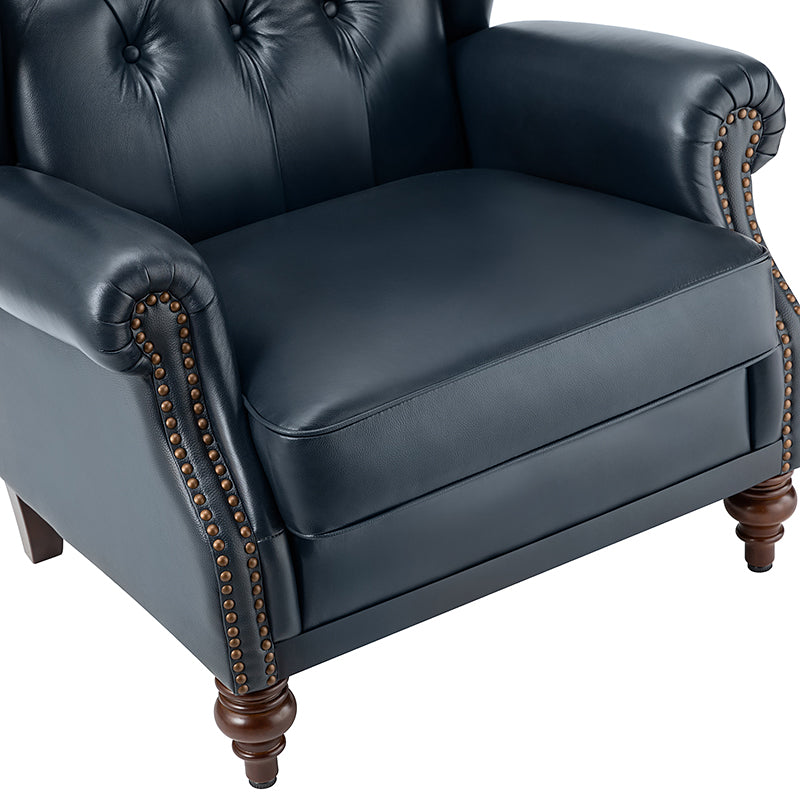 Premium Raquel Genuine Leather Armchair - Heavy Duty Solid Wood Frame - Luxury Living Room Seating for Home Office & Lounge Areas