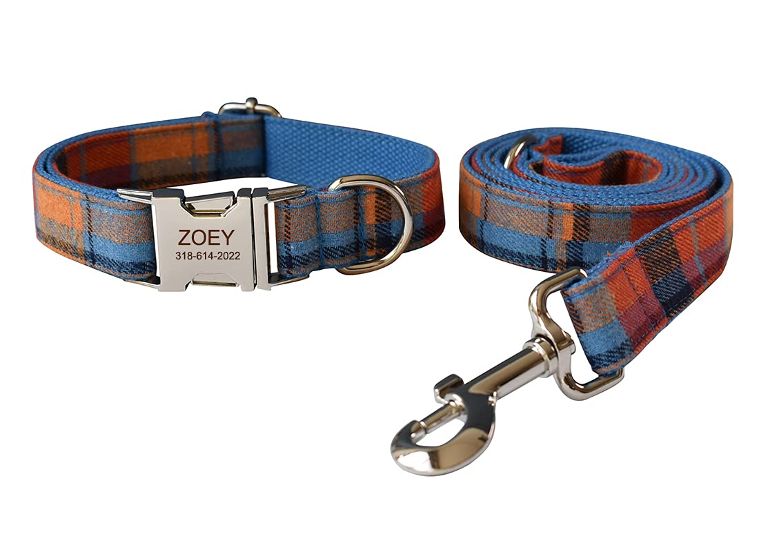 Custom Personalized Dog Collar with Name & Phone Number - for Small Medium Large Pets - Perfect for Walks & ID Safety