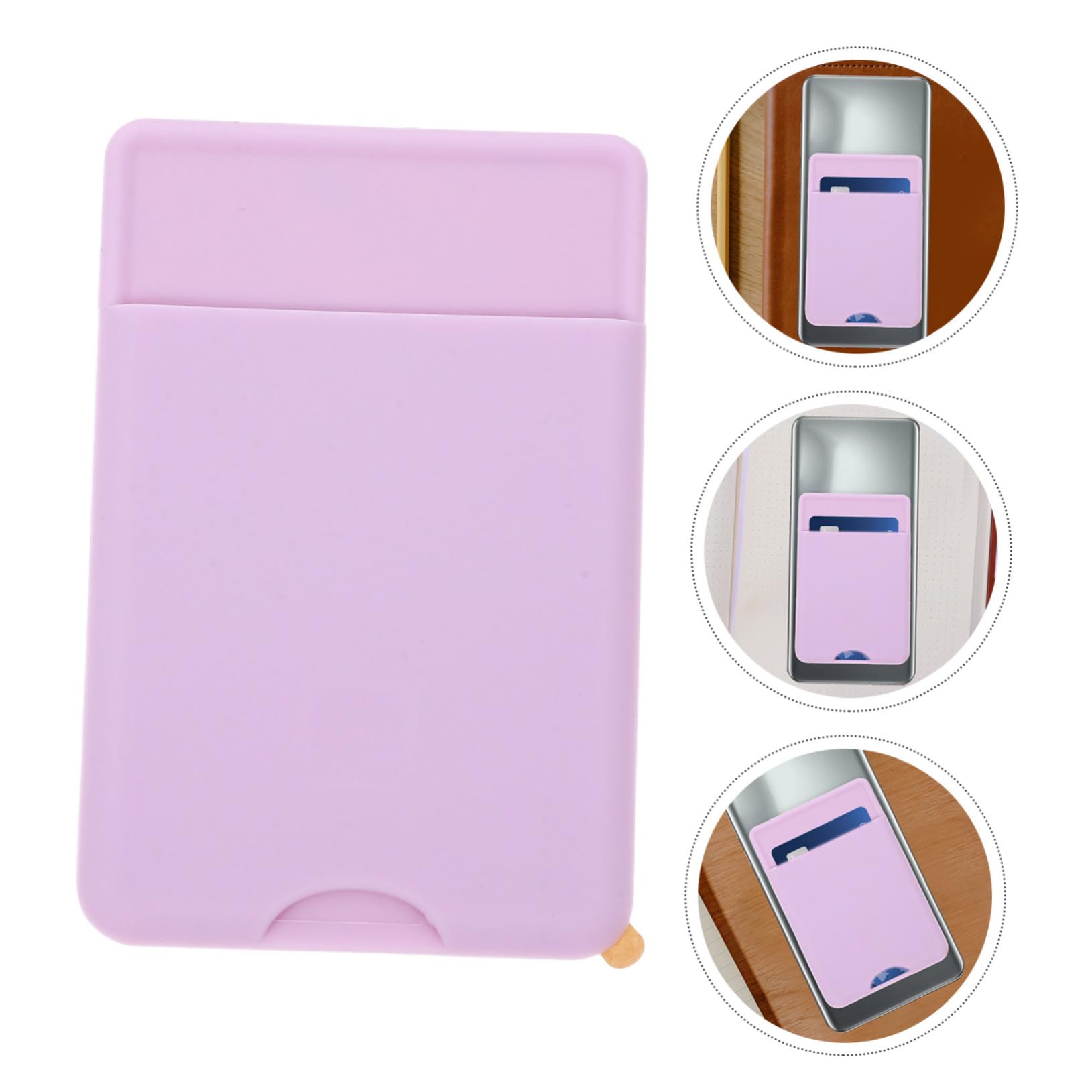 Mikikit Silicone Phone Wallet with Card Holder - 2 Pack Adhesive Back Pocket for Smartphones, Credit Cards & IDs | Perfect for Travel, Shopping & Everyday Use