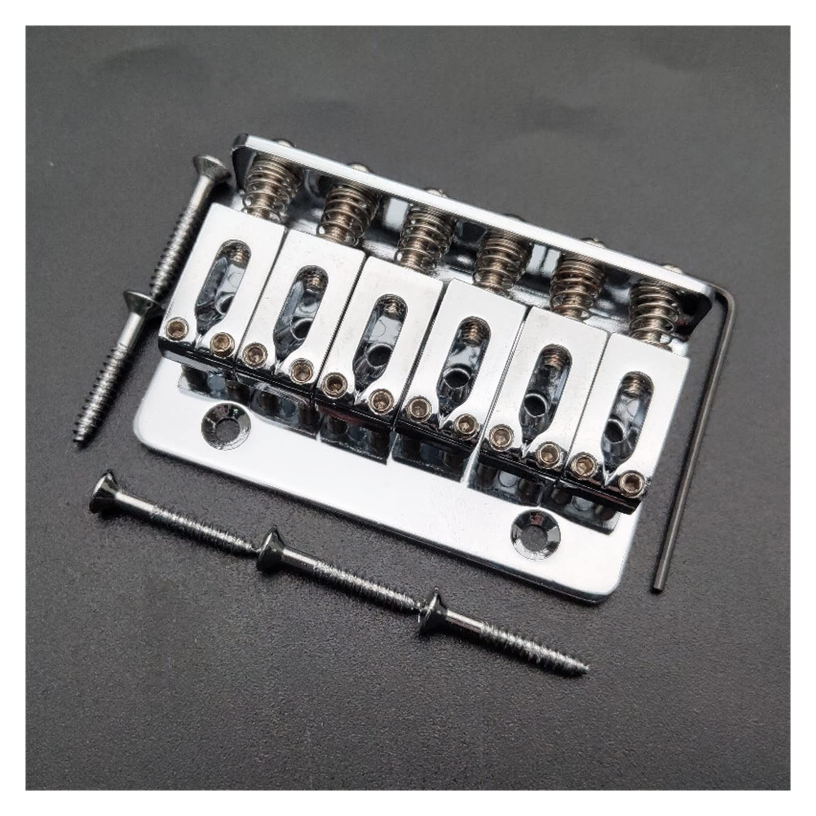 65MM Fixed Hardtail Electric Guitar Bridge Tailpiece - 2 Color Options (Silver) | Replacement Parts for Electric Guitars | Perfect for DIY Guitar Repairs & Upgrades