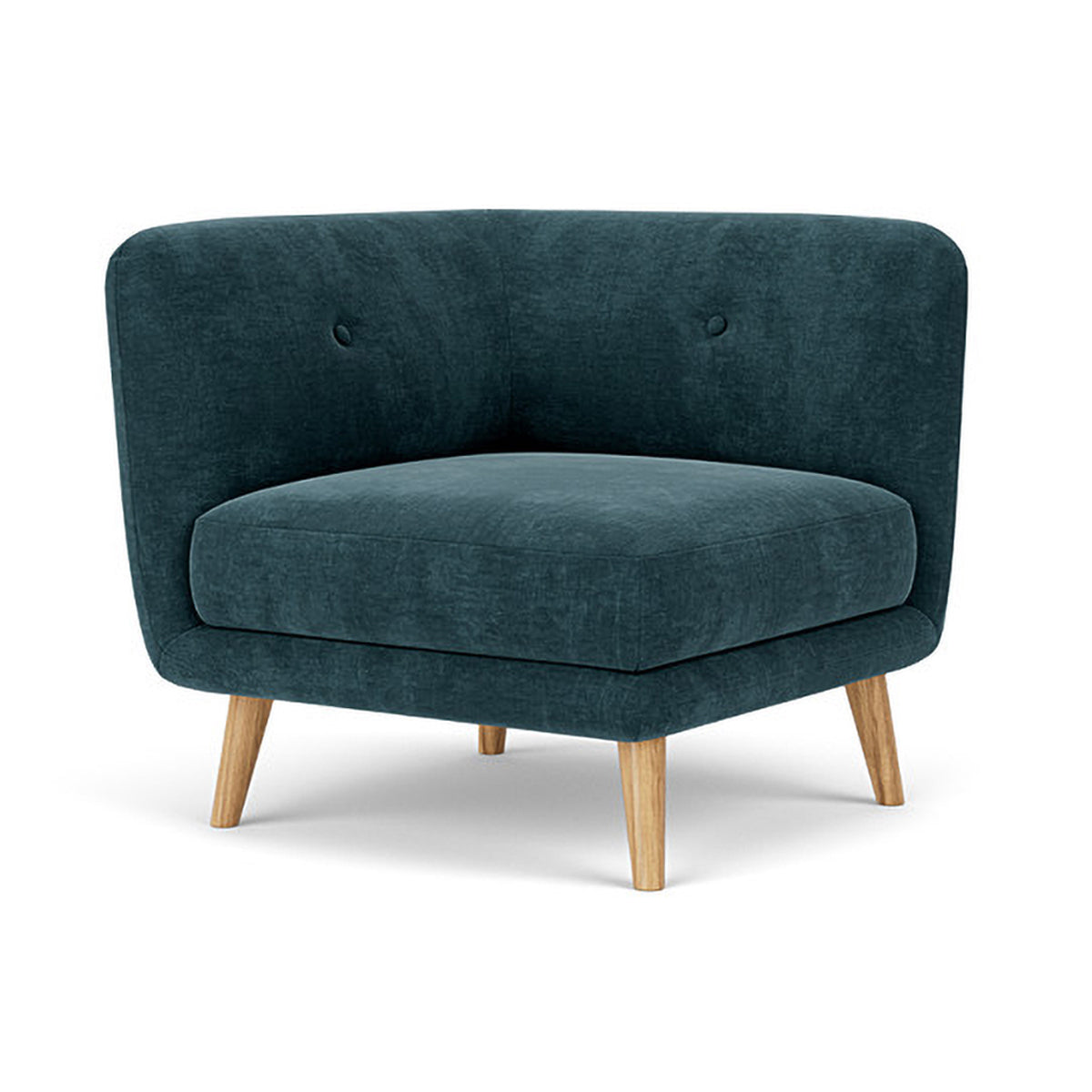 Alfred Fabric Right 1 Seater Modular Sofa - Modern Comfortable Single Chair for Living Room, Bedroom & Small Spaces
