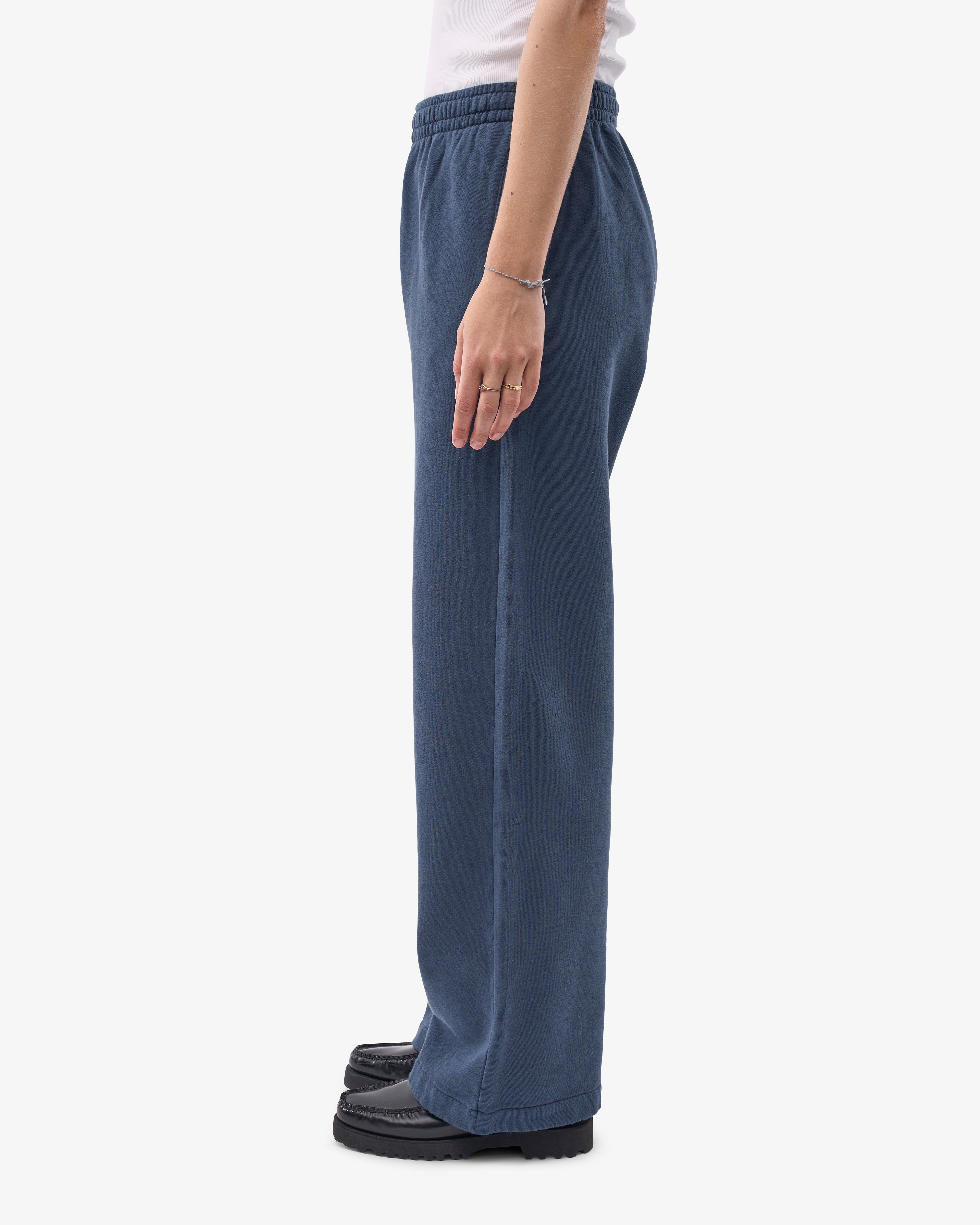 Organic Straight Leg Sweatpants for Women - Soft Cotton Joggers in Petrol Blue | Lounge, Yoga & Casual Wear