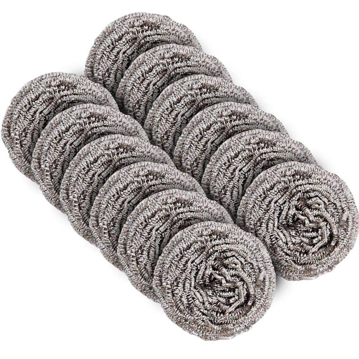Premium Stainless Steel Scouring Pads for Pots and Pans - Heavy Duty Kitchen Sponge Scrubber - 200 Pack - Perfect for Deep Cleaning Cookware, Grills, and Stubborn Stains