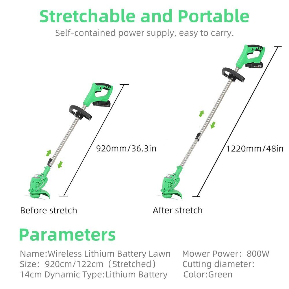 24V Cordless Electric Grass Trimmer - Lightweight Weed Eater & Lawn Edger with Battery - Perfect for Yard Maintenance, Garden Trimming & Landscape Edging