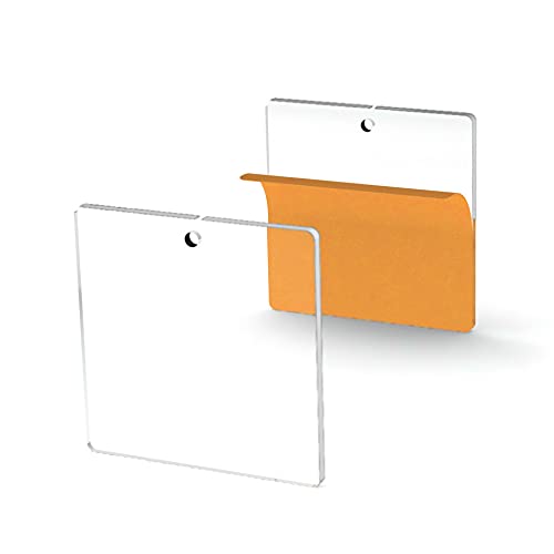 25 Clear Acrylic Squares with Holes (2.0