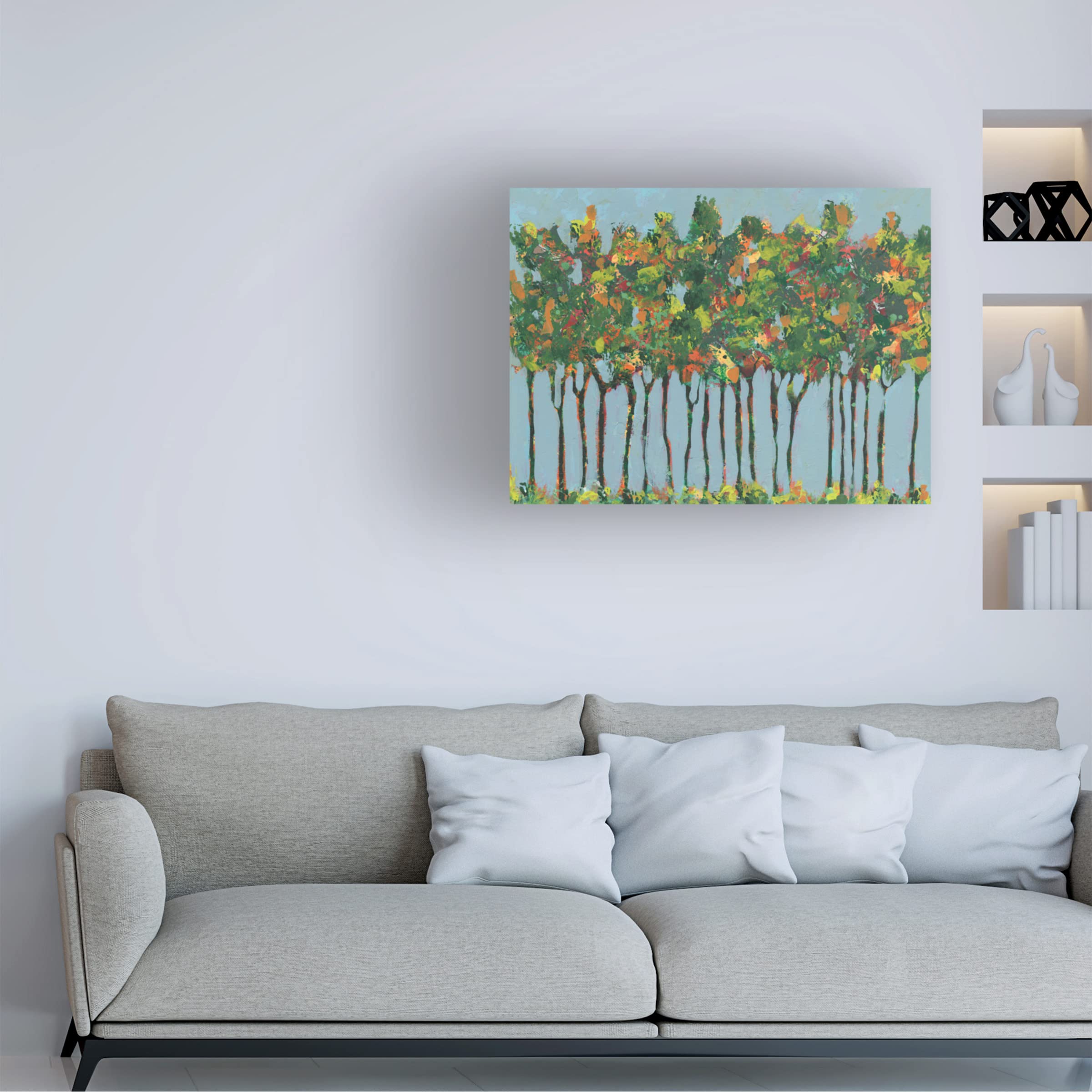 Trademark Fine Art 'Sunset Trees I' by Regina Moore - Stretched Canvas Wall Art for Living Room, Bedroom & Office Decor