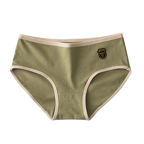 Sexy Women's Solid Color Breathable Soft Stretch Underwear Panties - Comfortable & Fashionable Intimates for Everyday Wear & Special Occasions (Army Green, Size L) - Perfect for Date Nights, Lingerie Gifts & Lounge Wear
