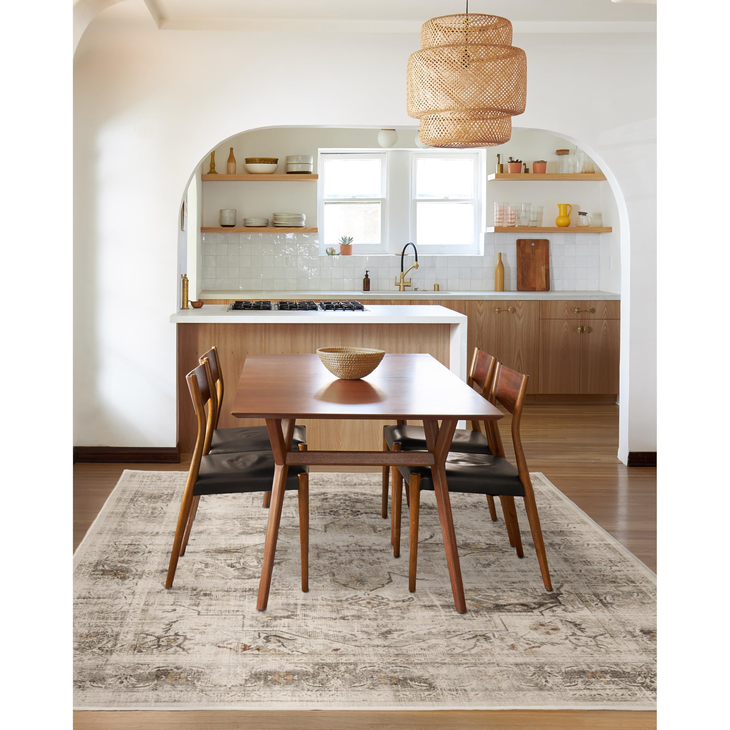 Ruggable Washable 6x9 Area Rug - Sarrah Hazel | Non-Slip Premium Rug for Living Room, Bedroom, Kitchen, Office & Classroom | Perfect for High-Traffic Areas & Pet-Friendly Homes