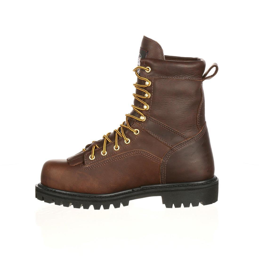 Waterproof Lace-Up Work Boots for Men & Women - Slip Resistant Steel Toe Safety Shoes for Construction, Hiking & Outdoor Work