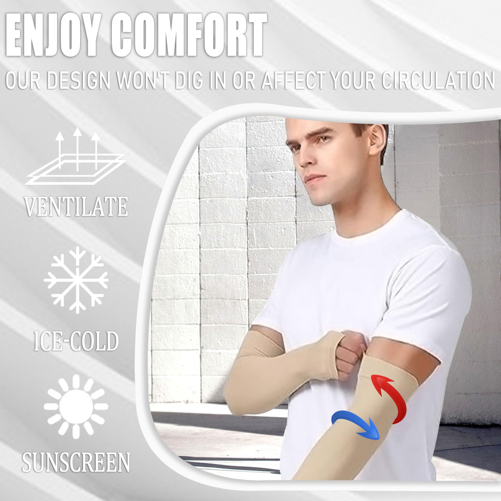 7 Pairs Cooling Arm Sleeves for Women & Men - UV Sun Protection Arm Covers for Outdoor Sports, Running, Cycling & Gardening - Breathable & UPF 50+ Sun Sleeves