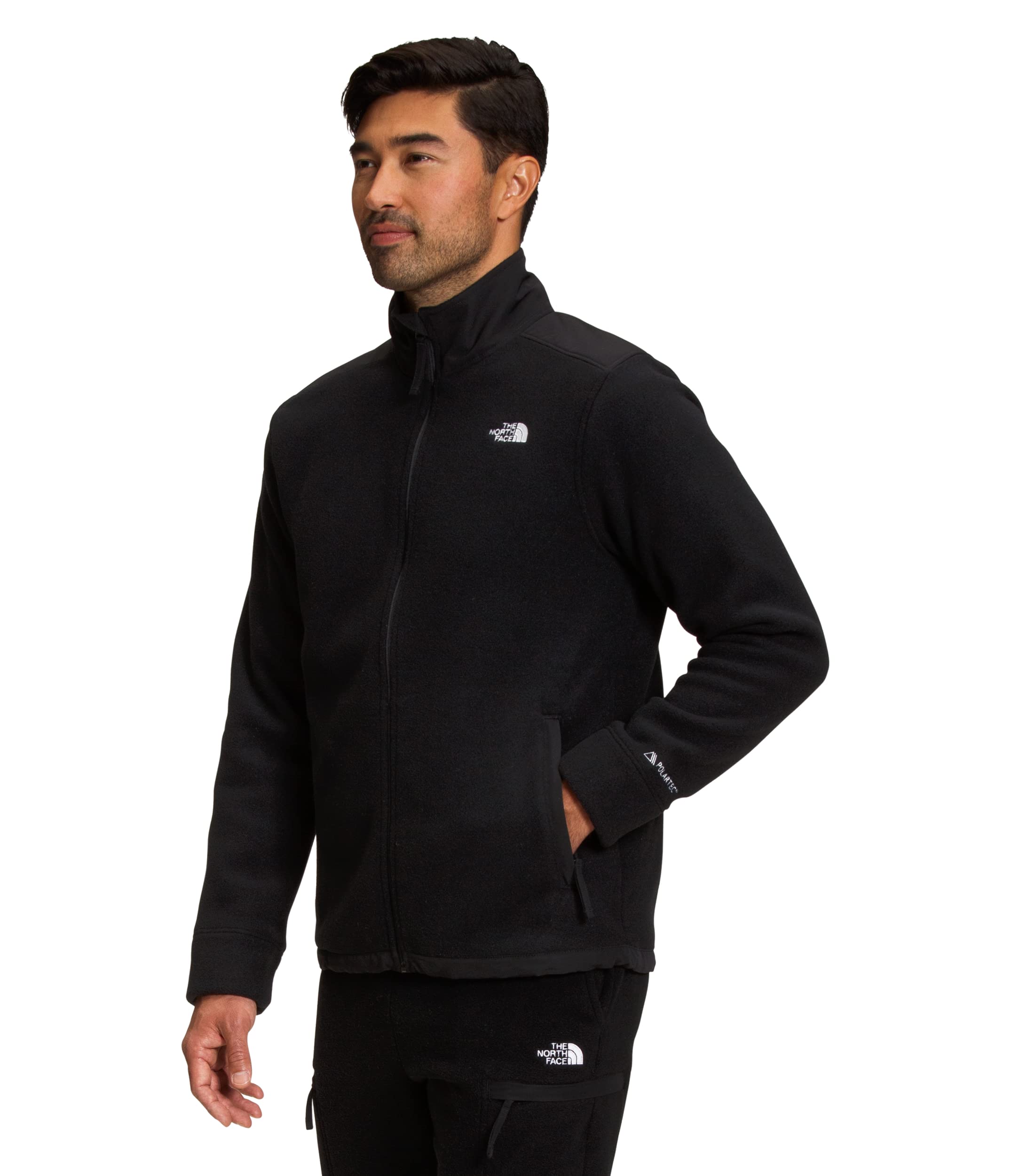 The North Face Alpine Polartec® 200 Full Zip Jacket - Men's Winter Fleece Jacket, Windproof & Warm, Black (XL) - Perfect for Hiking, Skiing & Outdoor Adventures