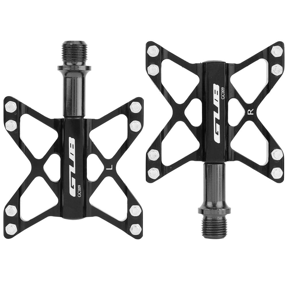 Premium Aluminum Alloy Bike Pedals - Lightweight Mountain & Road Bicycle Pedals Pair - Durable Replacement Cycling Pedals (Black) - Perfect for Commuting, Trail Riding & Fitness Cycling
