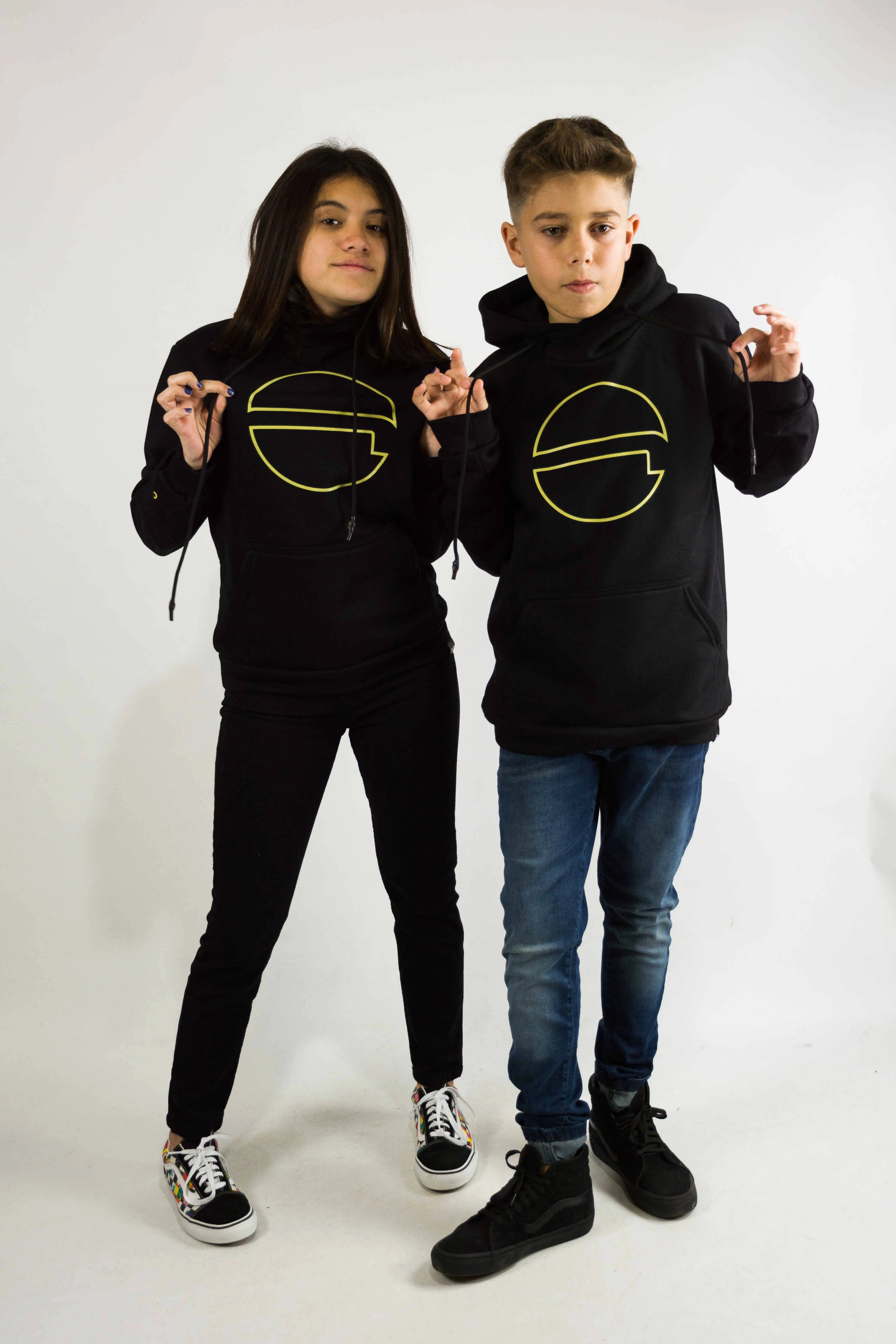 Black Kids Kangaroo Hoodie - Warm & Cozy Winter Pullover for Boys & Girls - Perfect for Outdoor Play & School Activities