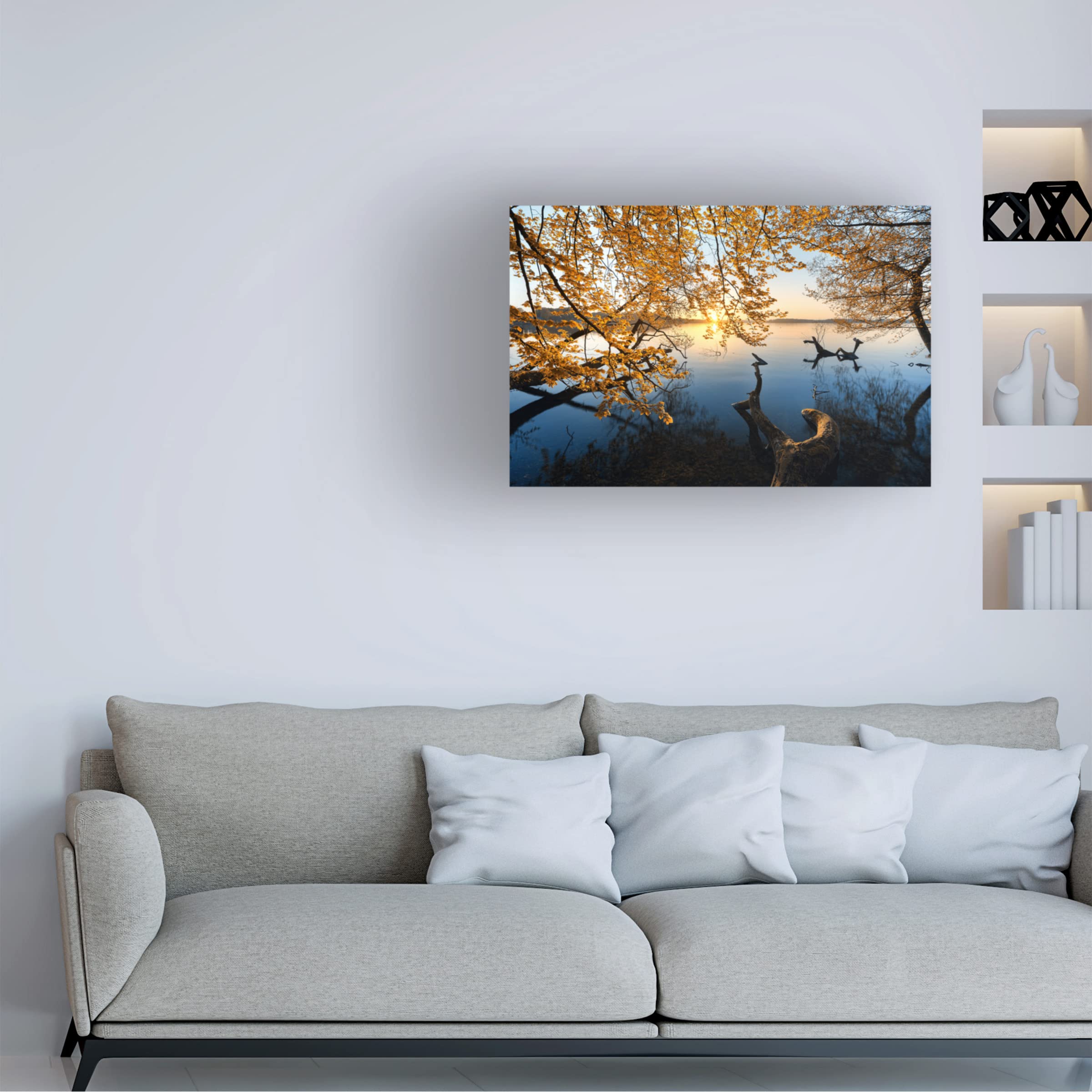 Trademark Fine Art 'Autumn Morning' Canvas Wall Art by Keller - Perfect for Living Room, Bedroom & Office Decor