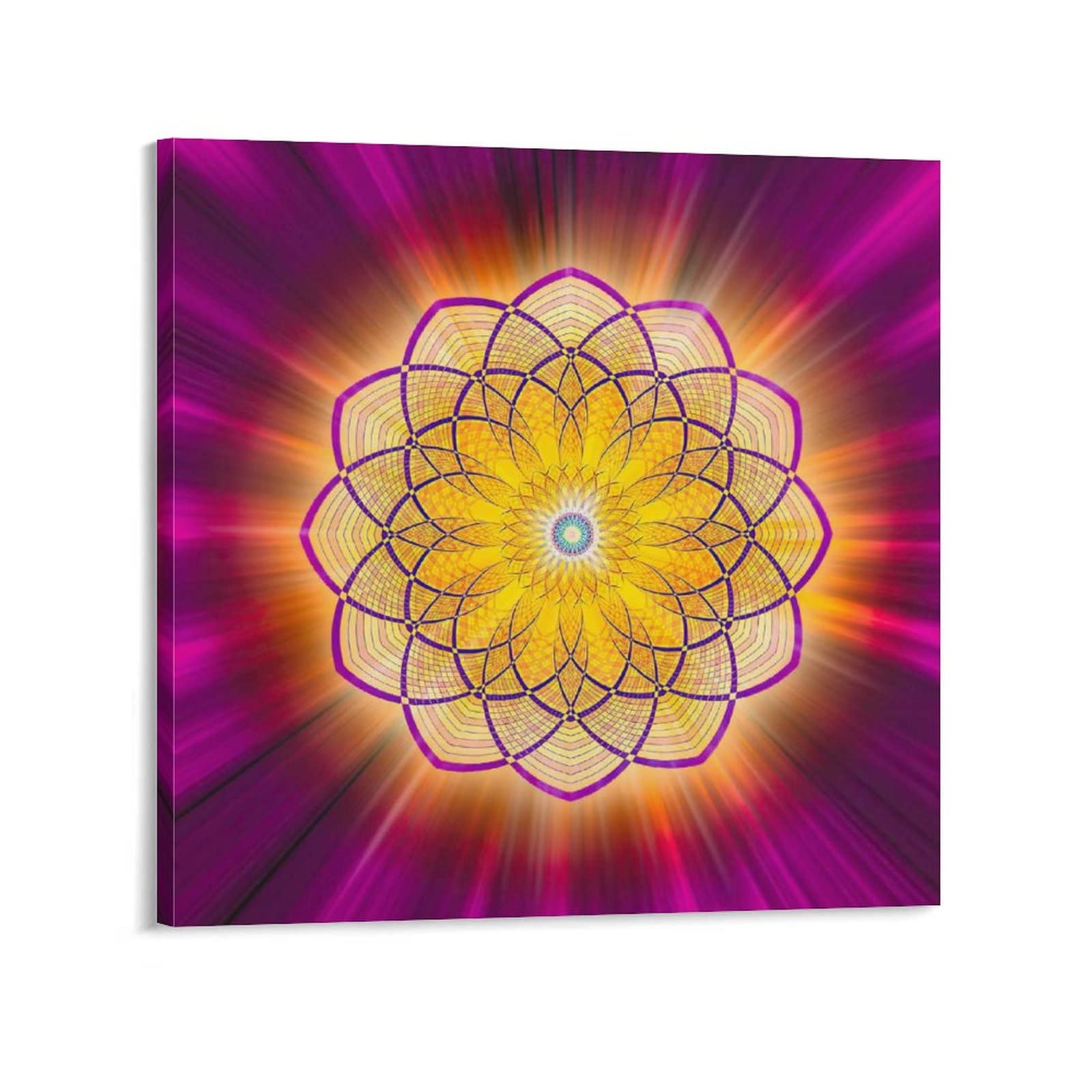 Sacred Geometry Wall Art Posters - 12x12 Inch (30x30cm) Modern Print for Living Room, Bedroom & Office Decor - Perfect for Meditation Spaces & Spiritual Home Design