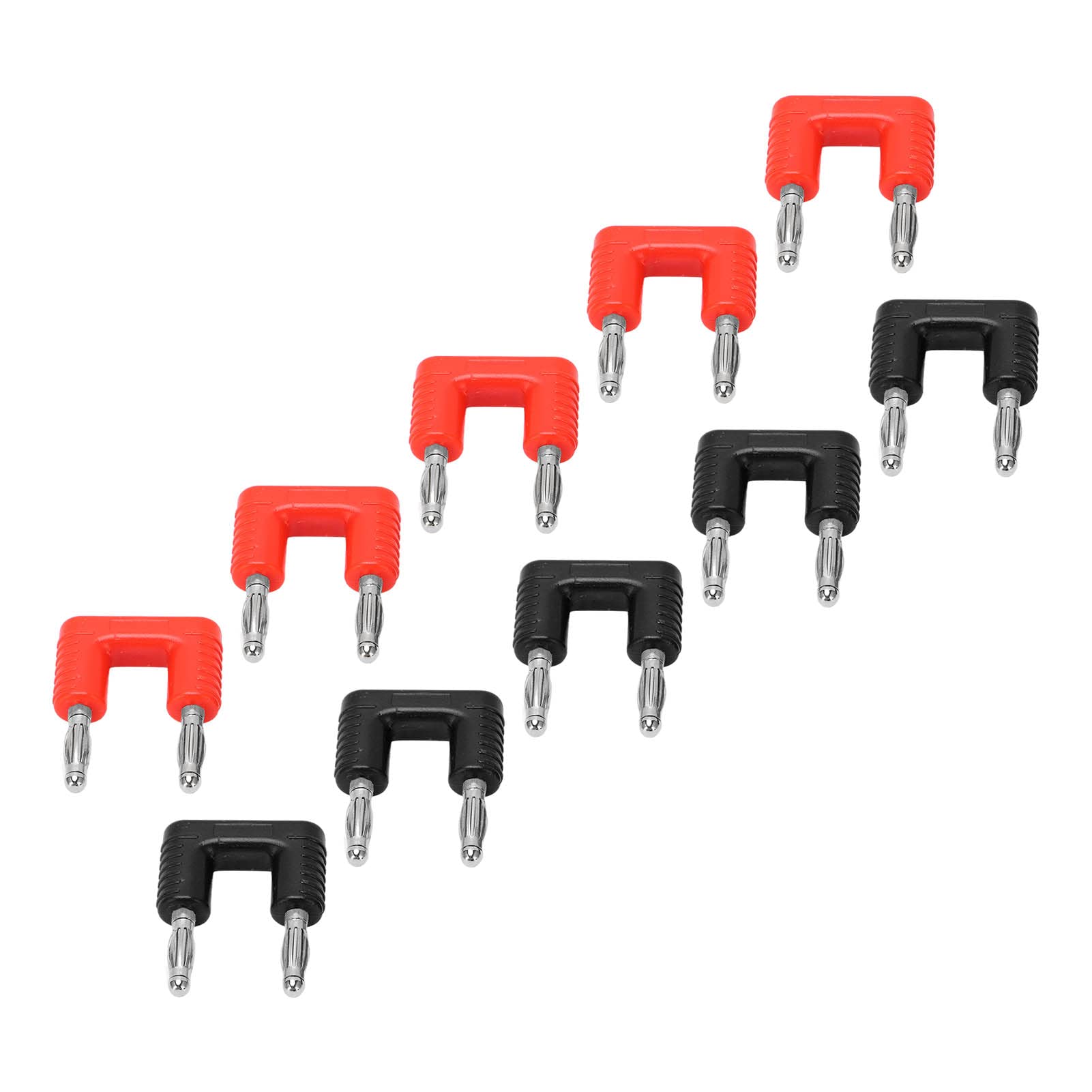 Professional 5-Pack Dual Banana Plug Connectors J.20004 - 2 Way Speaker Banana Male Plugs for High-Quality Audio Speaker Wires - Perfect for Home Theater Systems, Studio Monitors & DIY Speaker Projects