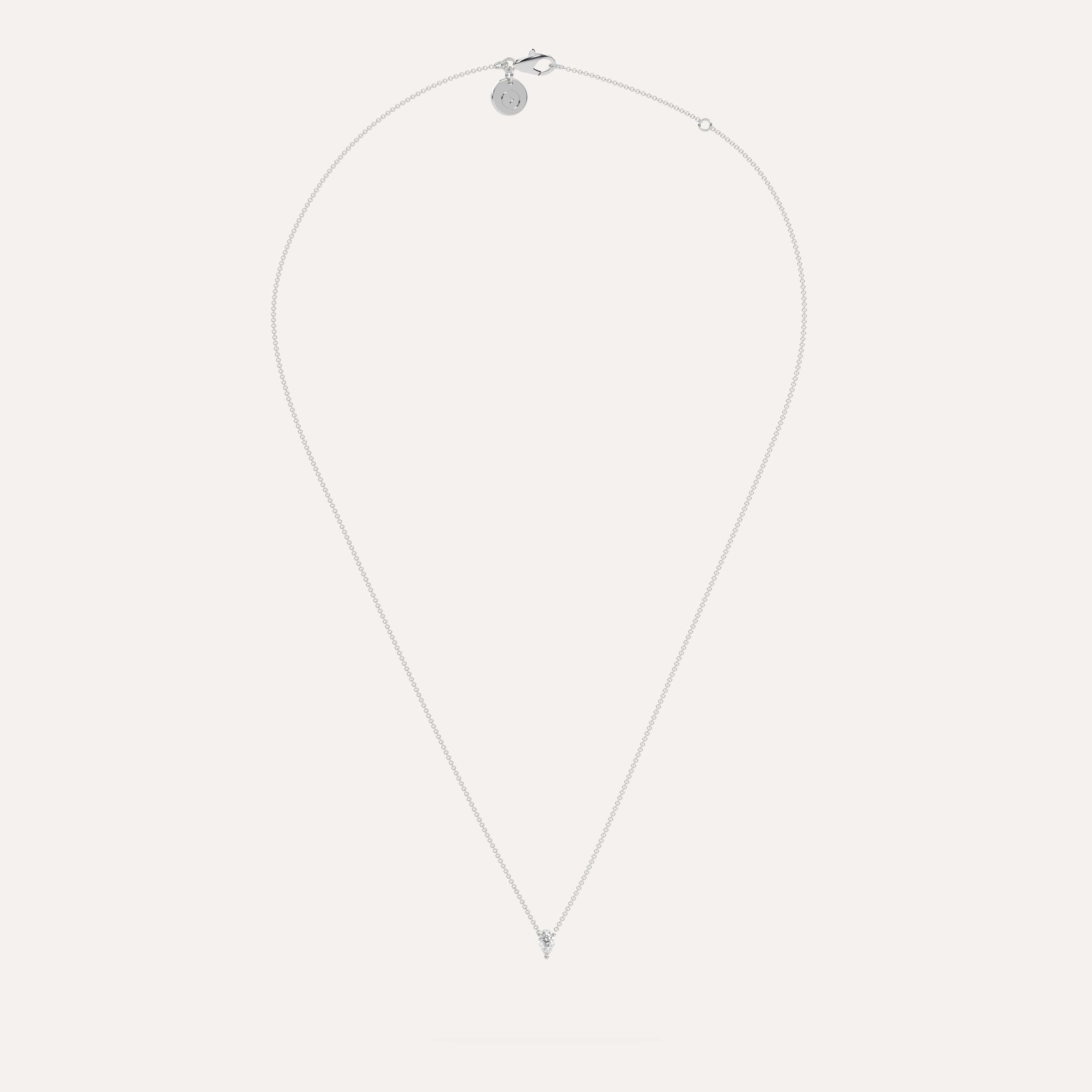 1/4 Carat Pear Floating Diamond Necklace - Elegant Dainty Pendant for Women, Perfect for Weddings, Anniversaries & Special Occasions