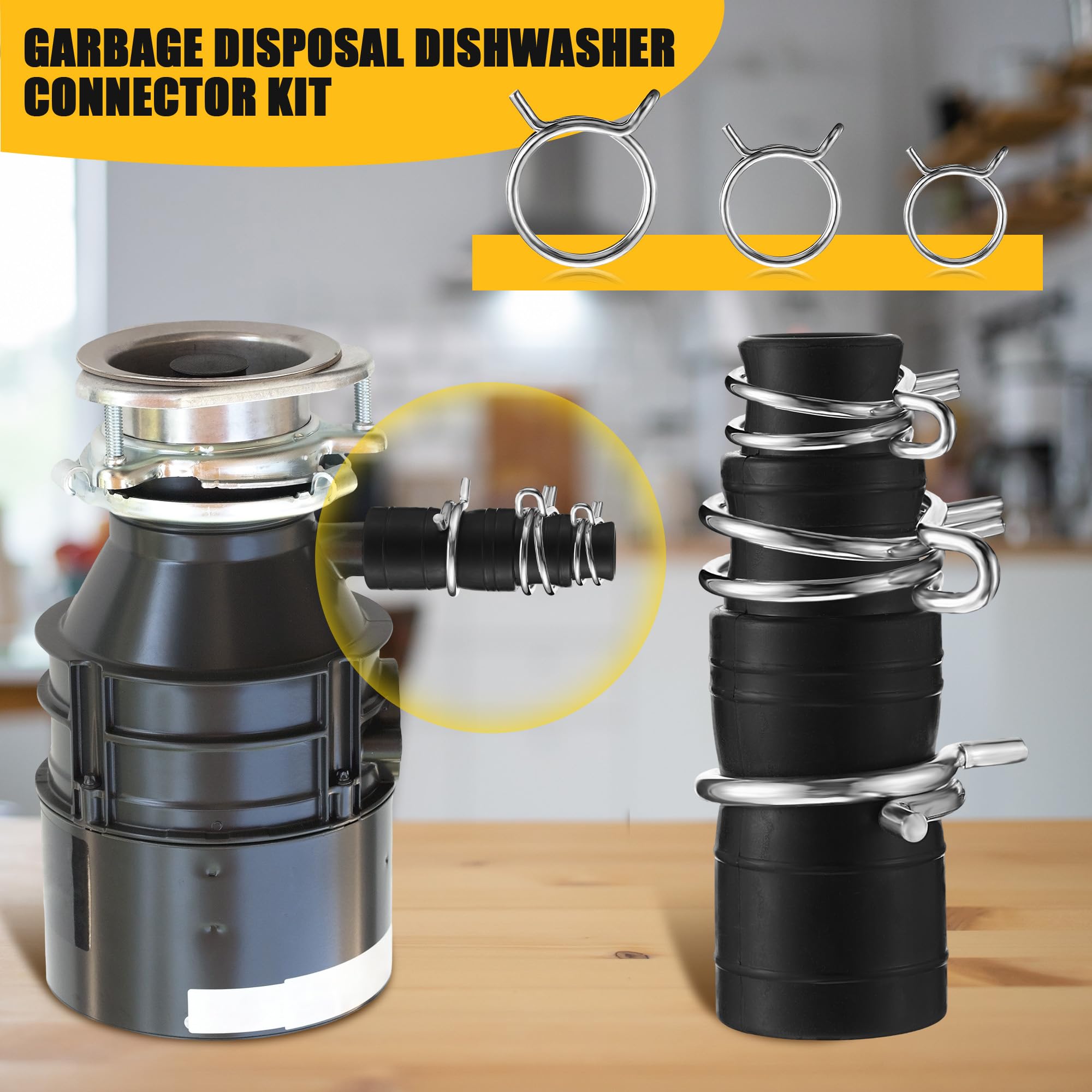 Saillong 27-Piece Garbage Disposal Installation Kit - Complete Kitchen Sink Drain Pipe Set for Double Bowl Sinks, 1-1/2